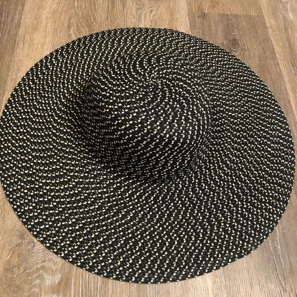 Old Navy Braided Wide-Brim Floppy Sun hat black - Picture 5 of 7